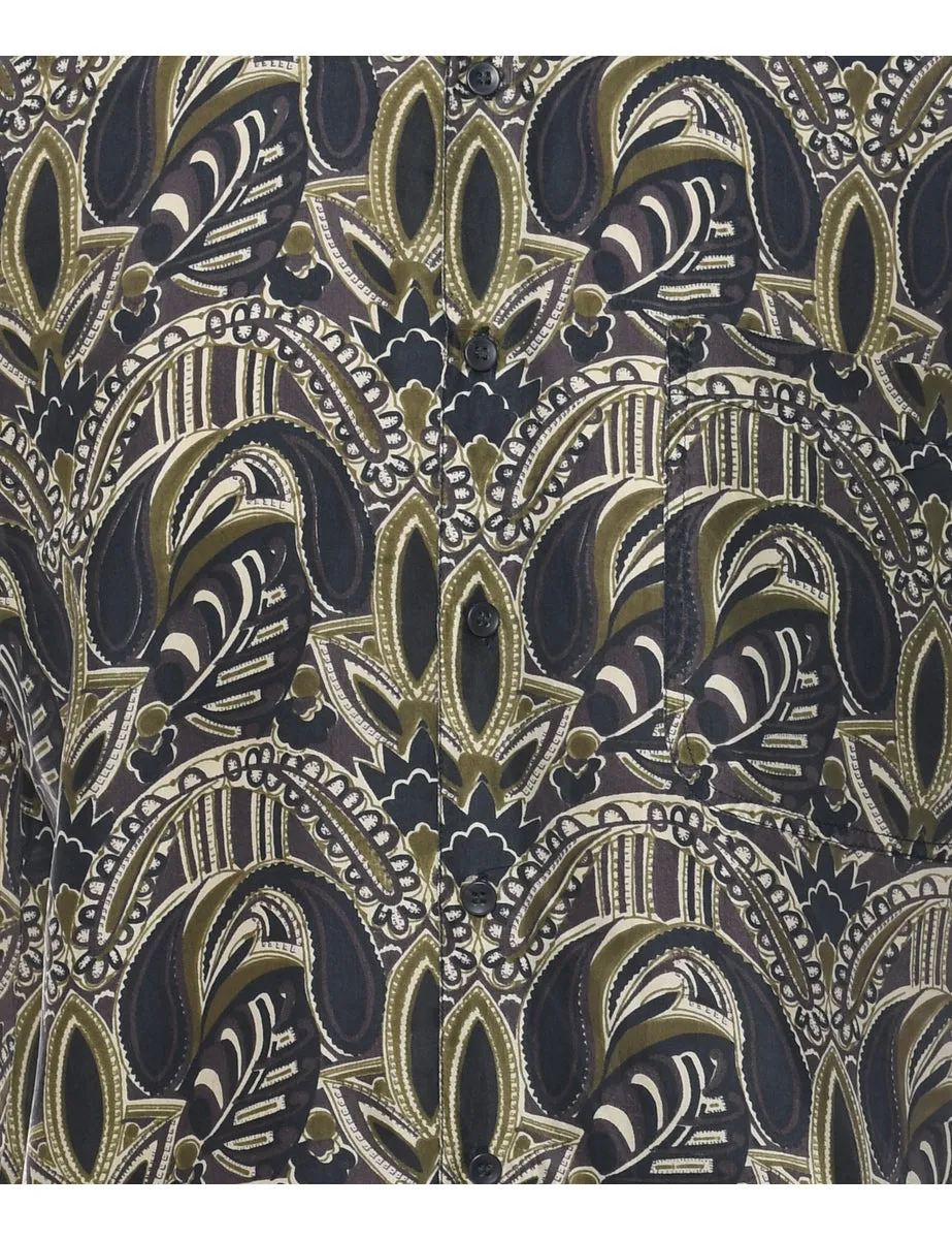 1990s Paisley Print Shirt - M