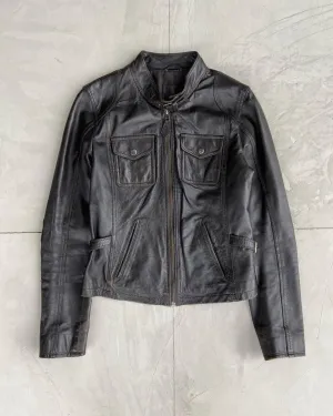 2000'S VINTAGE LEATHER JACKET - S/M