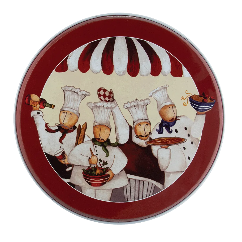 5134 4-Pack "Portly Chefs" © Elizabeth Medley Round Burner Covers