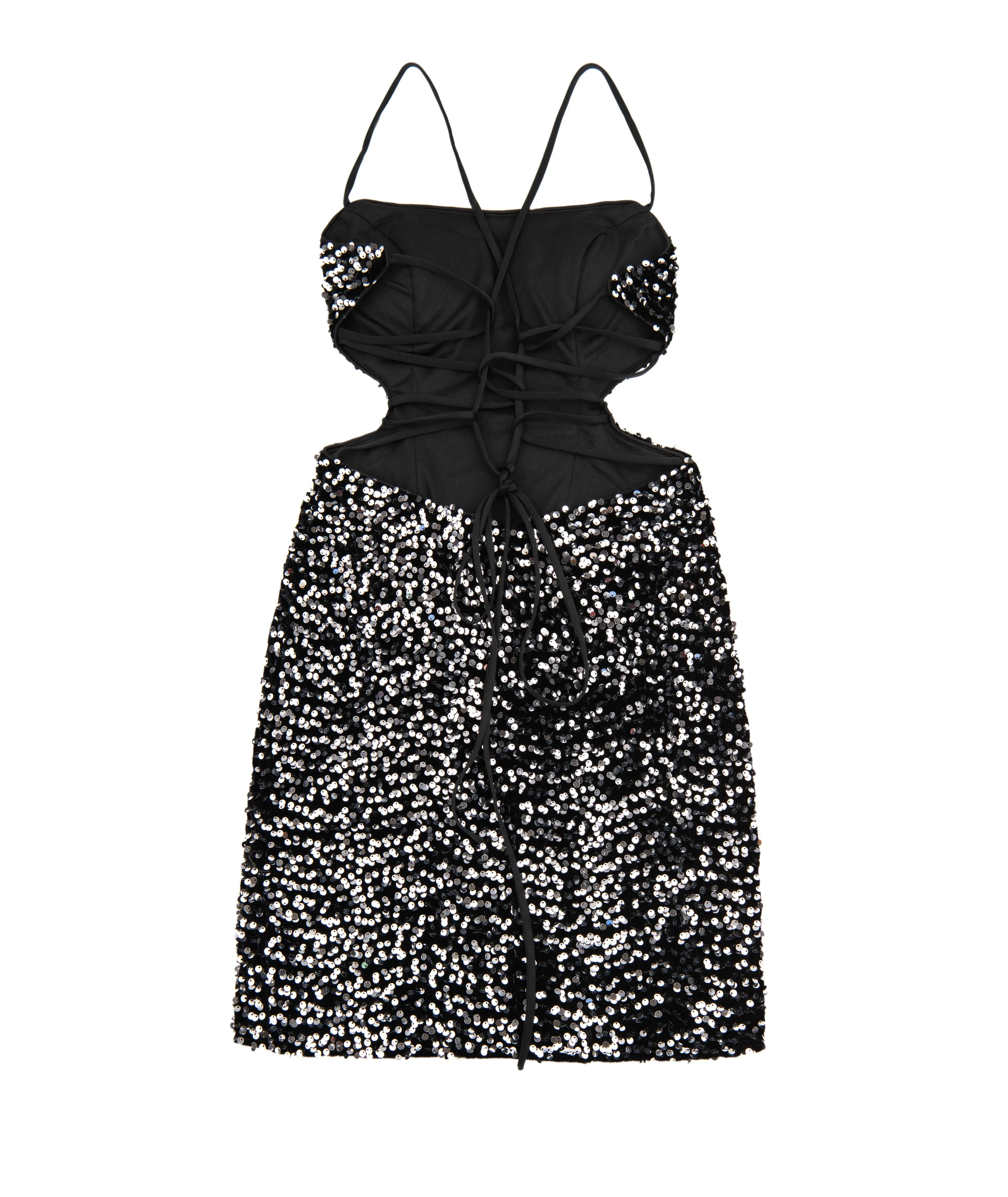 Alyce Women Jocelyn 2 Soft Sequin Lace Up Dress