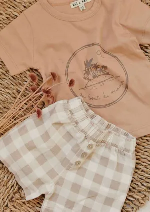 Baby Boy Island Tee   Plaid Shorts Set
