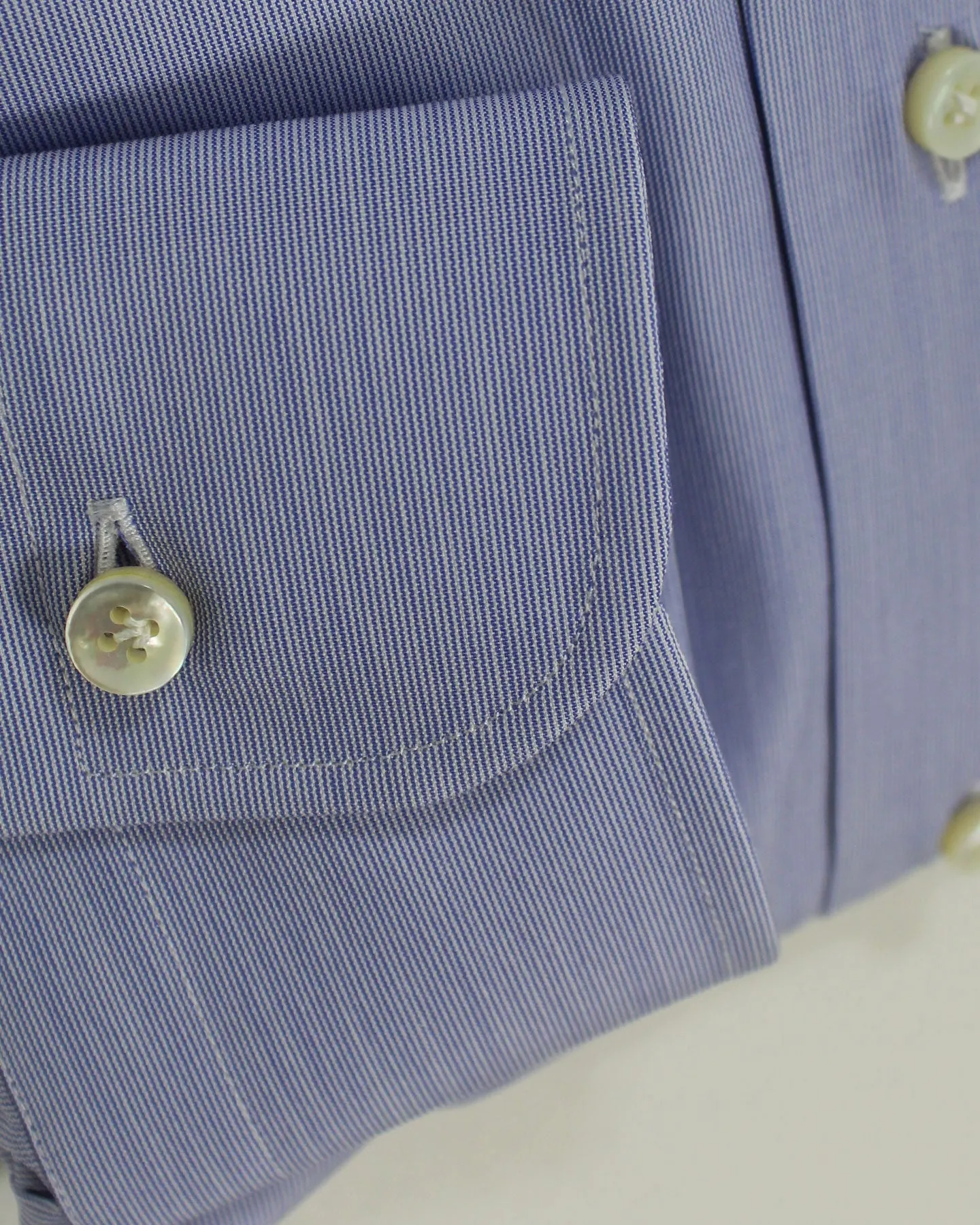 Barba Dress Shirt Navy Stripes 39 - 15 1/2 Modern Fit
