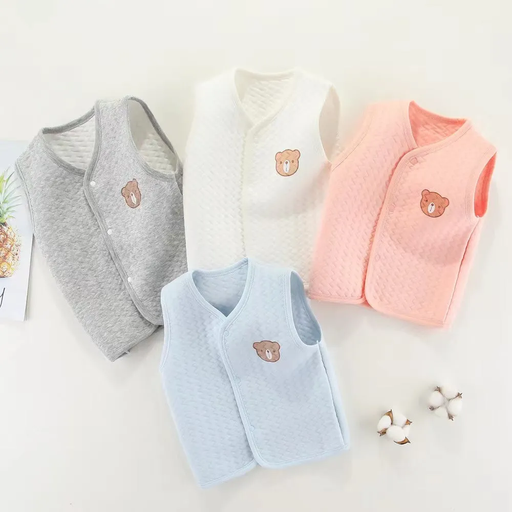 Bear Quilted Warm Baby Vest