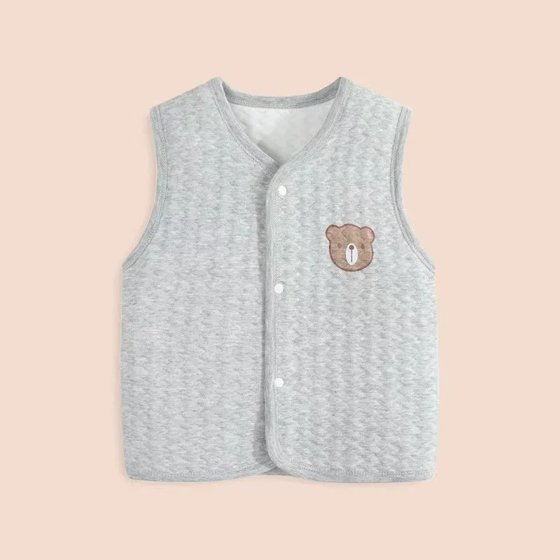 Bear Quilted Warm Baby Vest