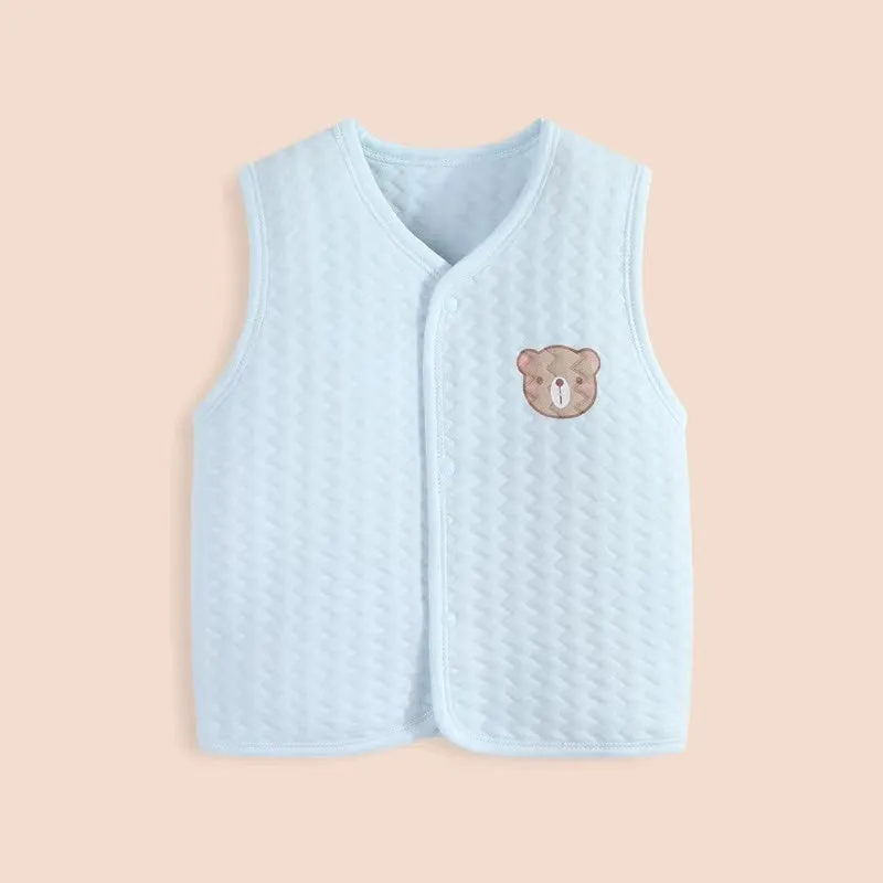 Bear Quilted Warm Baby Vest
