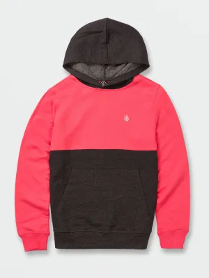 Big Boys Contrast Pullover Fleece Hoodie - Cayenne