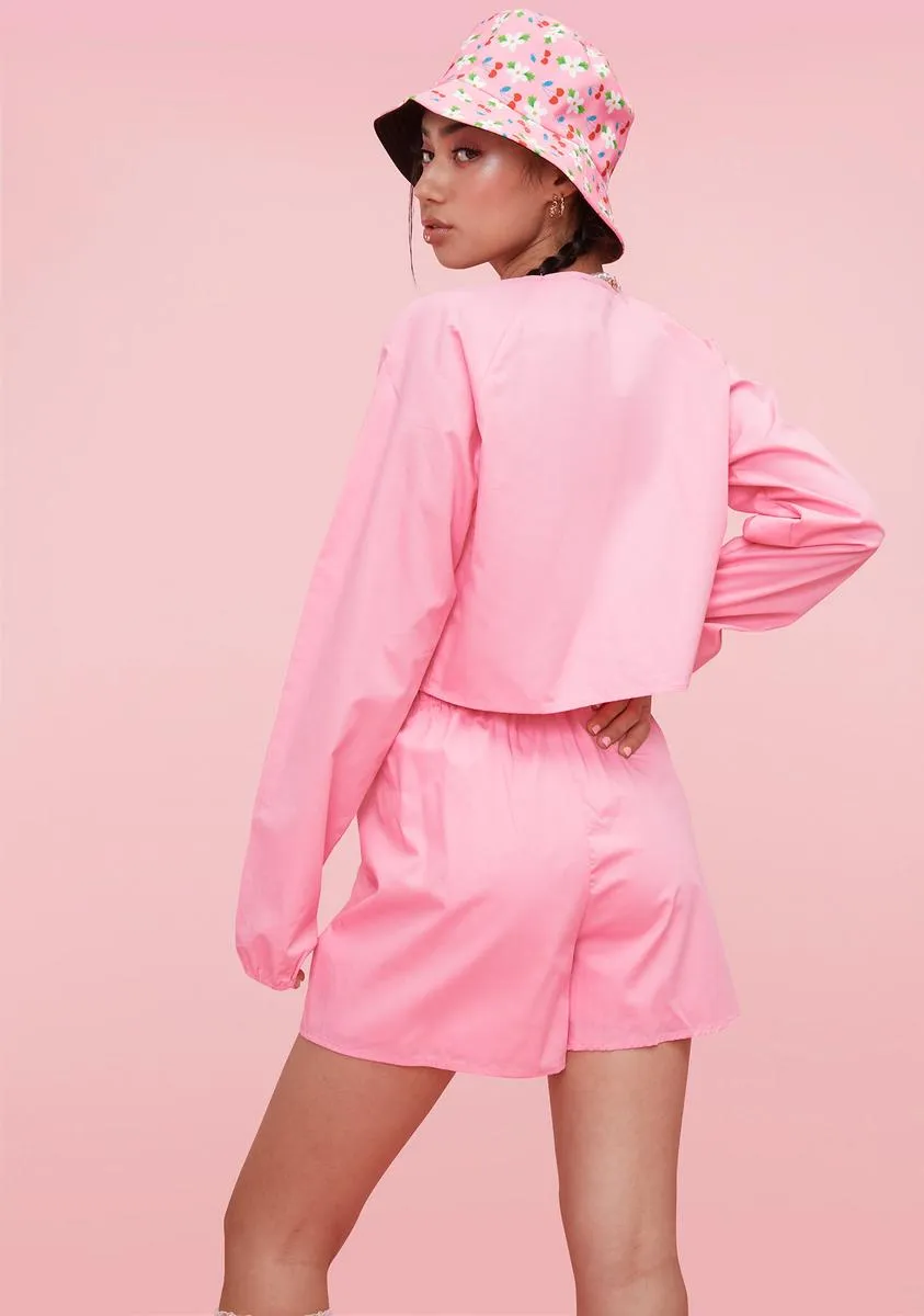 Bubblegum Chic Business Shorts Set