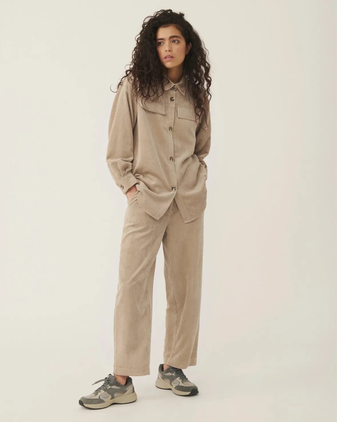 Charis Jeppi HW Ankle Pants - White Pepper