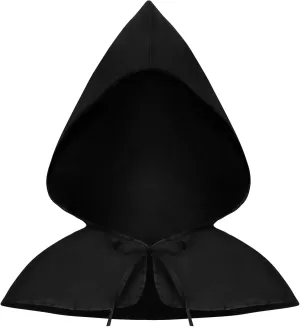 Charmian Unisex Gothic Medieval Wicca Cosplay Short Hooded Cape with Ties