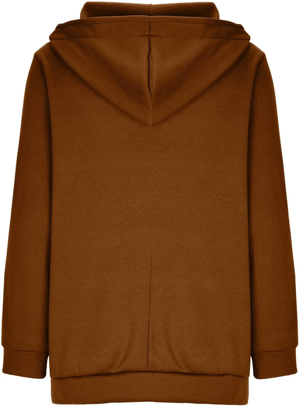 DOLKFU Womens Oversized Hoodie Dress Zip Up Long Sweatshirt Solid Basic Pullover Tops Y2K Trendy Winter Clothes With Pockets