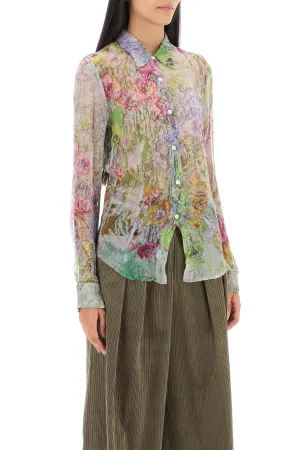 Dries van noten cloudy silk georgette shirt