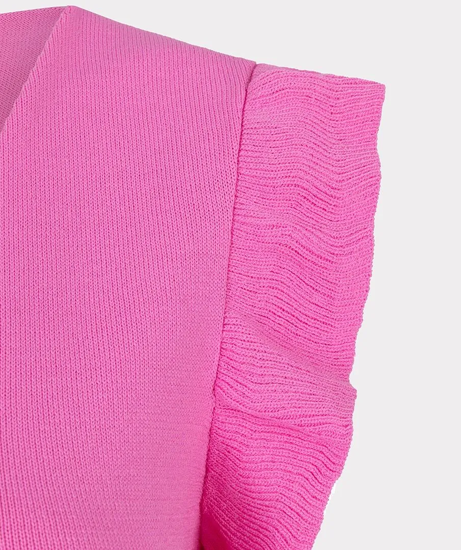 Esqualo ‘V Neck Ruffle Top’