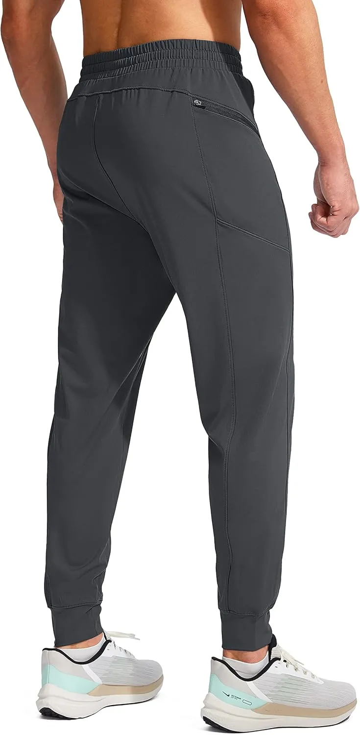 G Gradual Men's Joggers Pants with Zipper Pockets Stretch Athletic Sweatpants for Men Workout Jogging Running