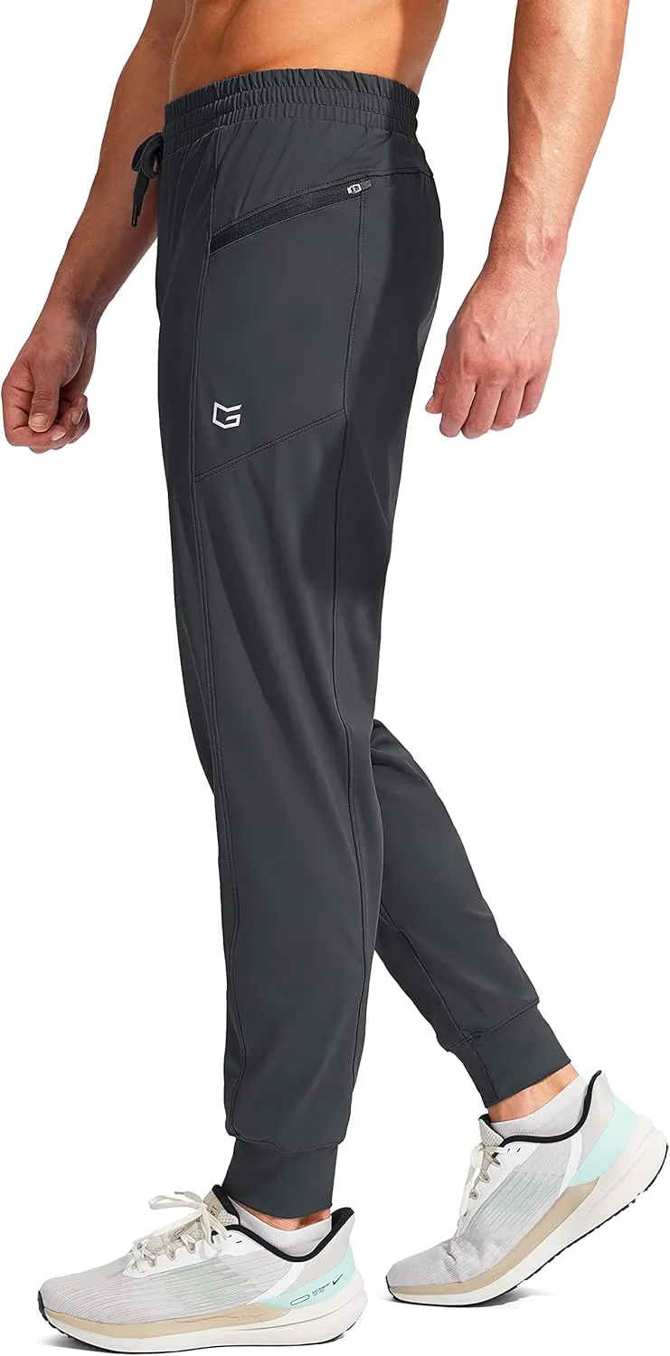 G Gradual Men's Joggers Pants with Zipper Pockets Stretch Athletic Sweatpants for Men Workout Jogging Running