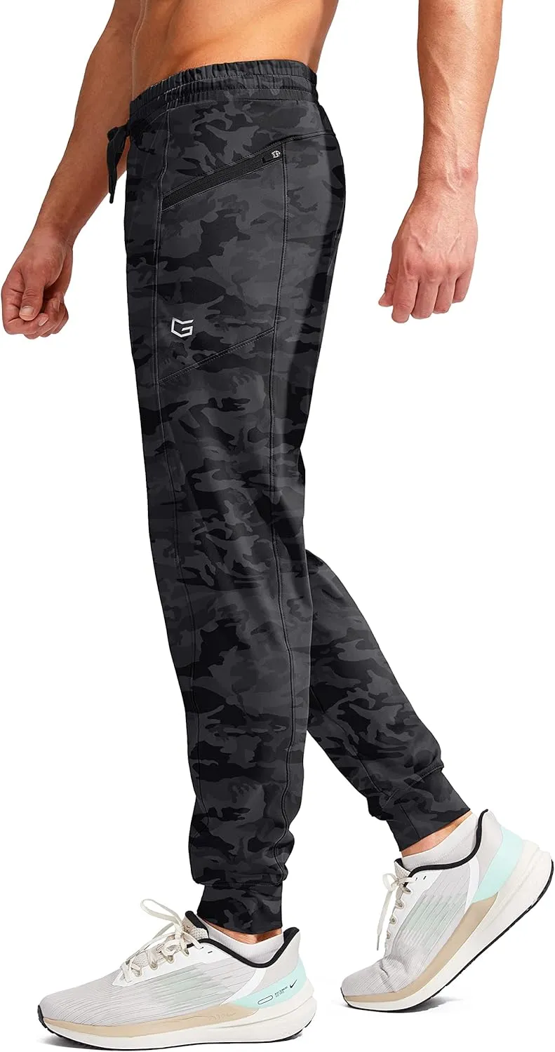 G Gradual Men's Joggers Pants with Zipper Pockets Stretch Athletic Sweatpants for Men Workout Jogging Running