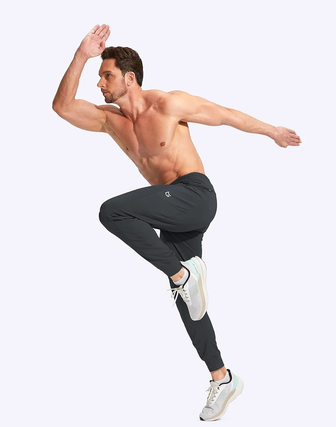 G Gradual Men's Joggers Pants with Zipper Pockets Stretch Athletic Sweatpants for Men Workout Jogging Running