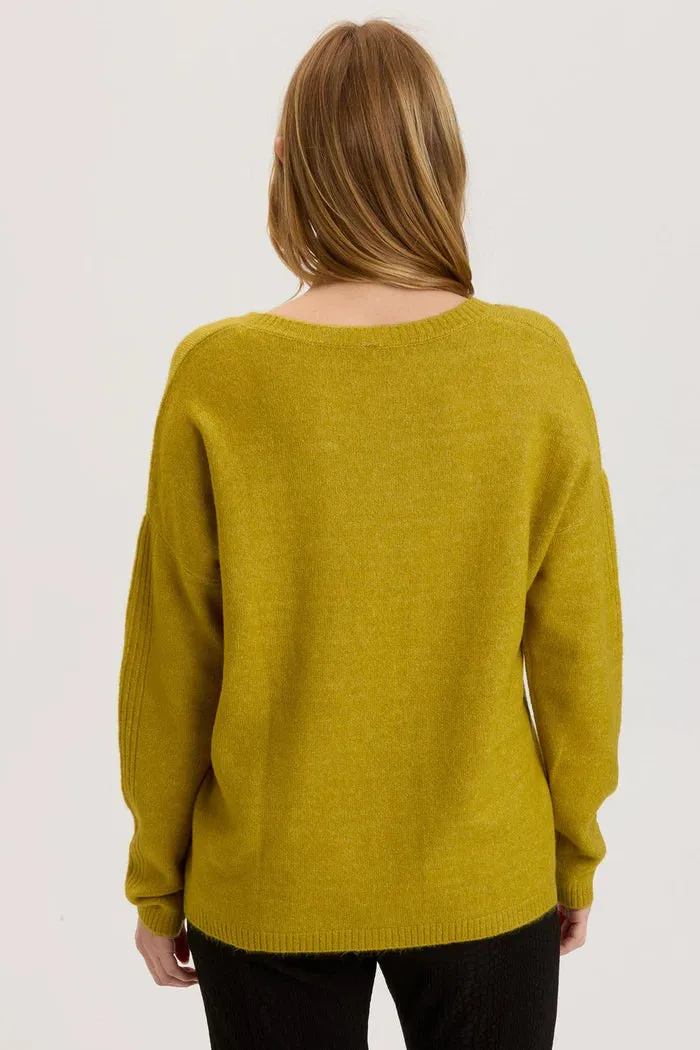Gresham V Neck Top - Bancha Tea
