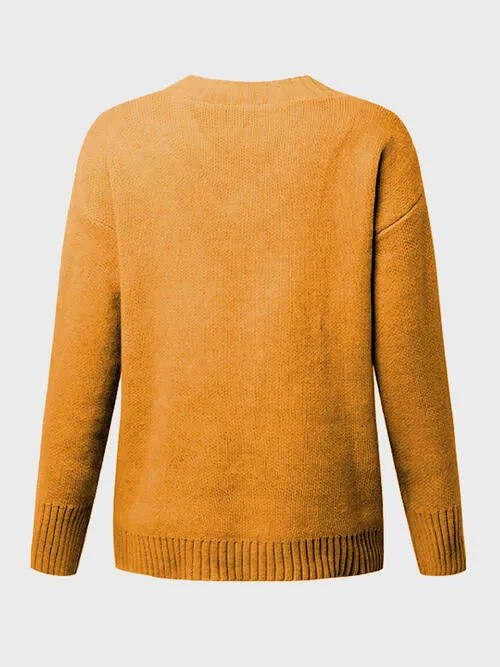 Hadley Deep V-Neck Long Sleeve Knit Top