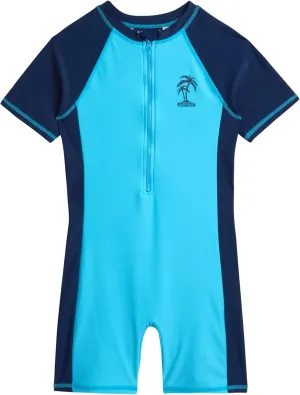 iXtreme Boys One Piece Rash Guard Swimsuit Kid Water Sport Short Swimsuit UPF 50  Sun Protection Bathing Suits (4-13)
