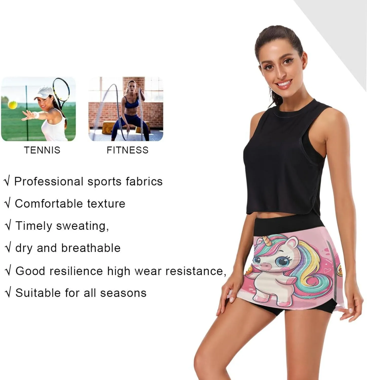 Joisal High Waisted Skort for Women with Pockets Short Skirts for Women Summer, Women Tennis Skirt