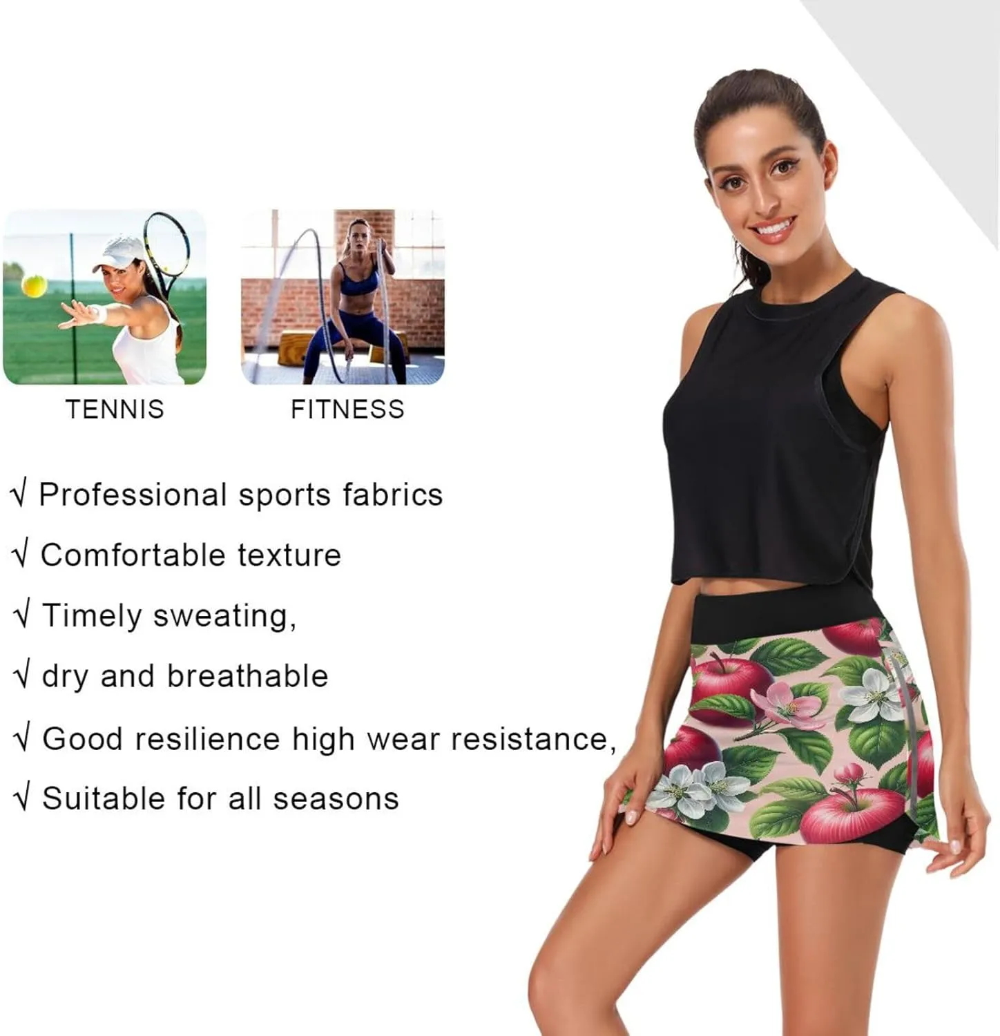 Joisal High Waisted Skort for Women with Pockets Short Skirts for Women Summer, Women Tennis Skirt