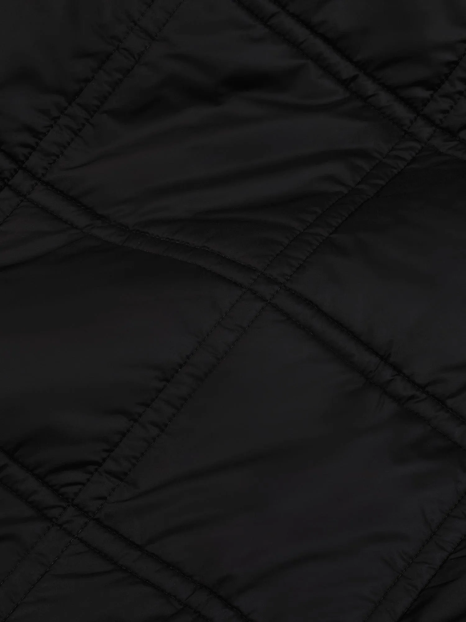 Kid's Flower-Warmth Quilted Collarless Jacketblack