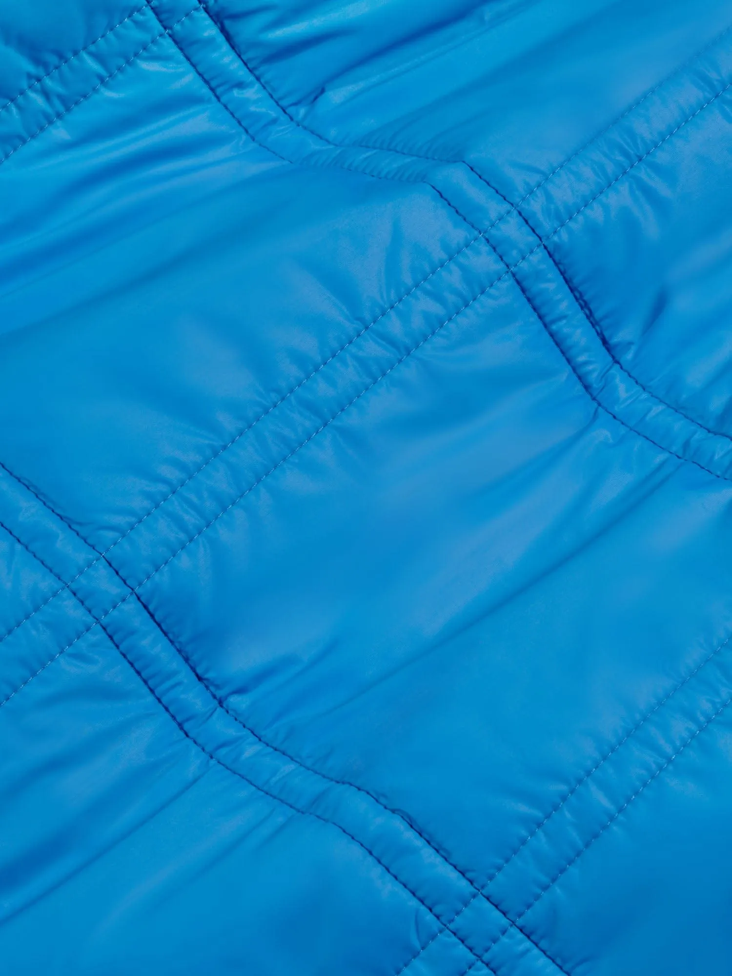 Kids Flower-Warmth Quilted Collarless Jacketcerulean blue