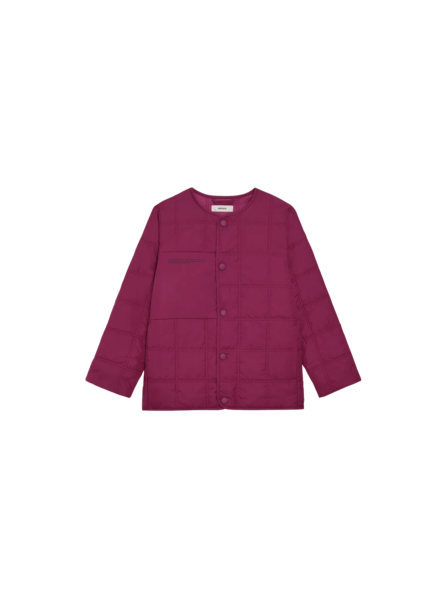 Kids Flower-Warmth Quilted Collarless Jacketplum purple