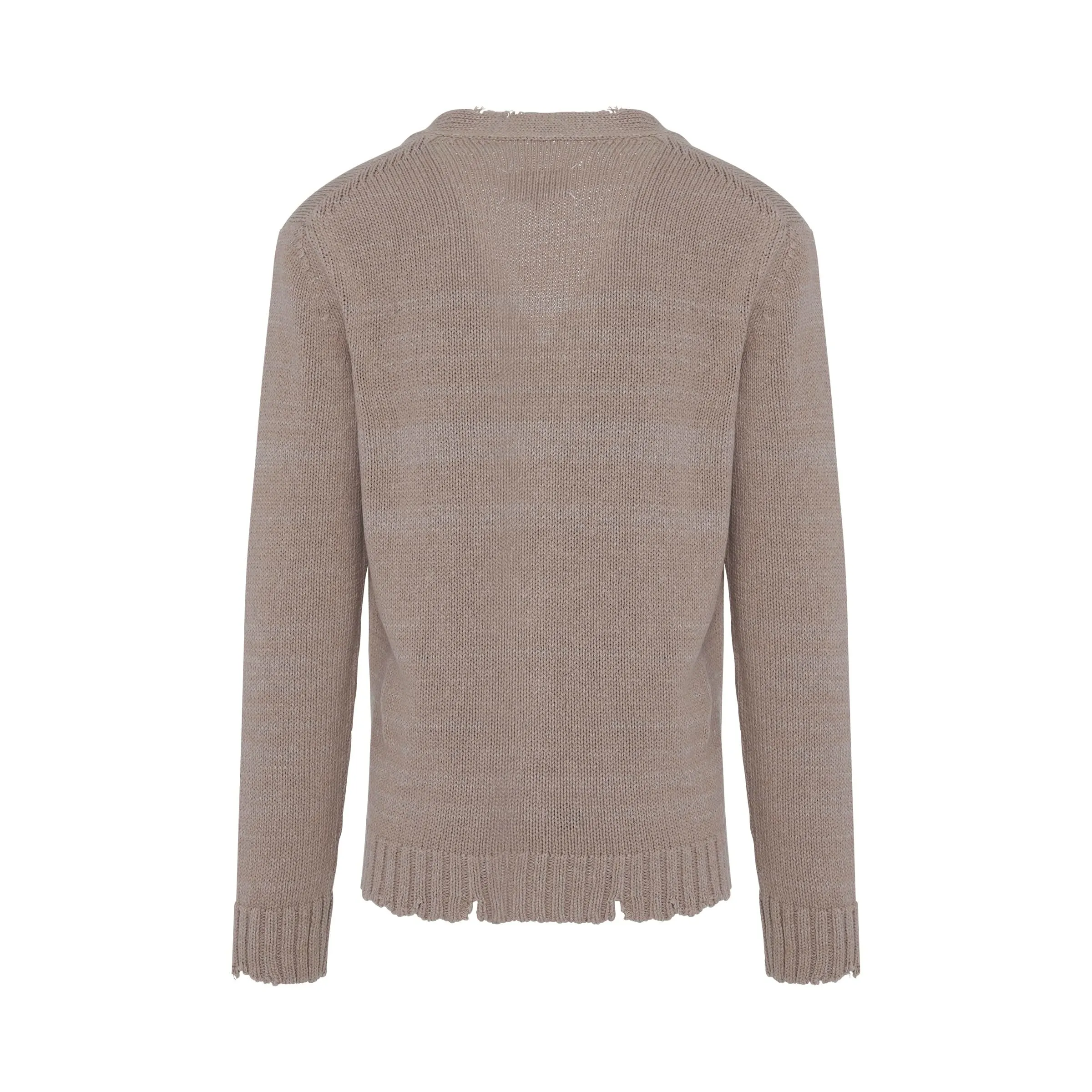 Knit Raw Edge Cardigan in Rope