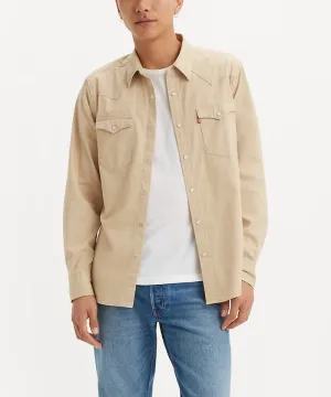 Levi's Men's Classic Standard Denim Western Shirt - Light Khaki