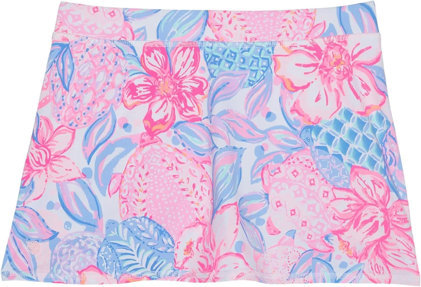 Lilly Pulitzer Kids Mini Aila UPF 50  Skort for Kids (Toddler/Little Kids/Big Kids) - Cotton - All-Over Print Pink Isle LG (8-10 Big Kid) One Size