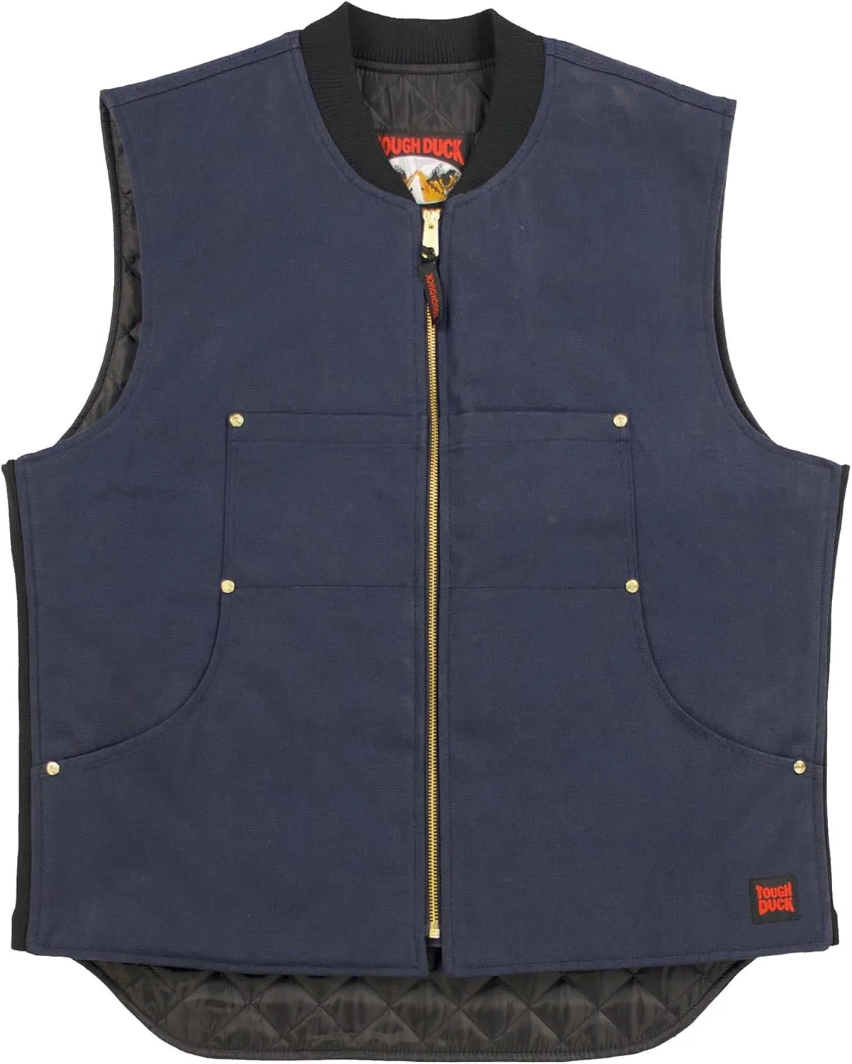 Lined Vest - Heavy-Duty Workwear for Cold Conditions | Insulated, Durable, & Weather-Resistant | Cotton 12 oz, Navy, Large