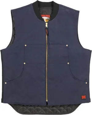 Lined Vest - Heavy-Duty Workwear for Cold Conditions | Insulated, Durable, & Weather-Resistant | Cotton 12 oz, Navy, Large