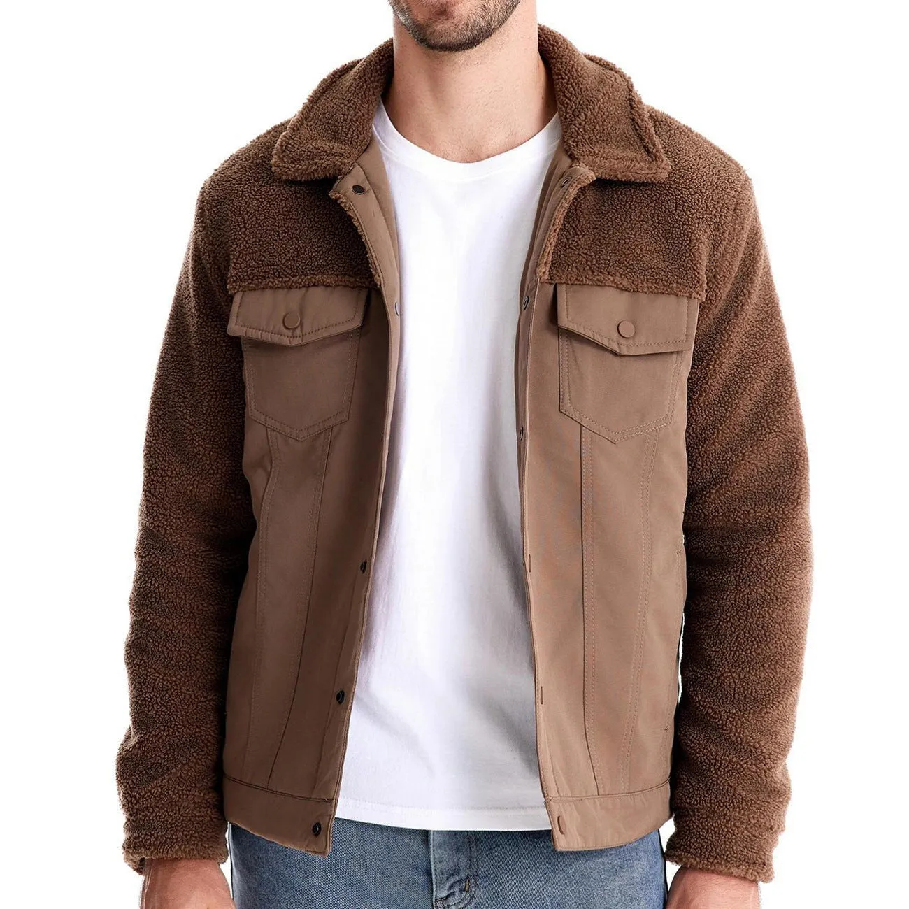 Men's Fleece Jacket Fashionable Winter & Autumn Coat