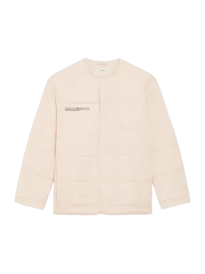 Mens Flower-Warmth Quilted Collarless Jacketsand