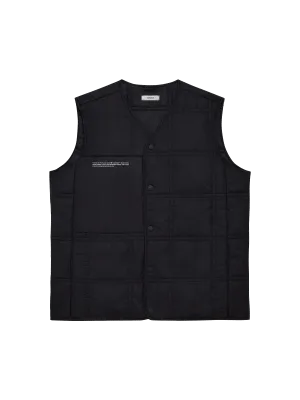 Mens Flower-Warmth Quilted Giletblack