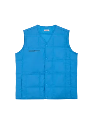 Mens Flower-Warmth Quilted Giletcerulean blue