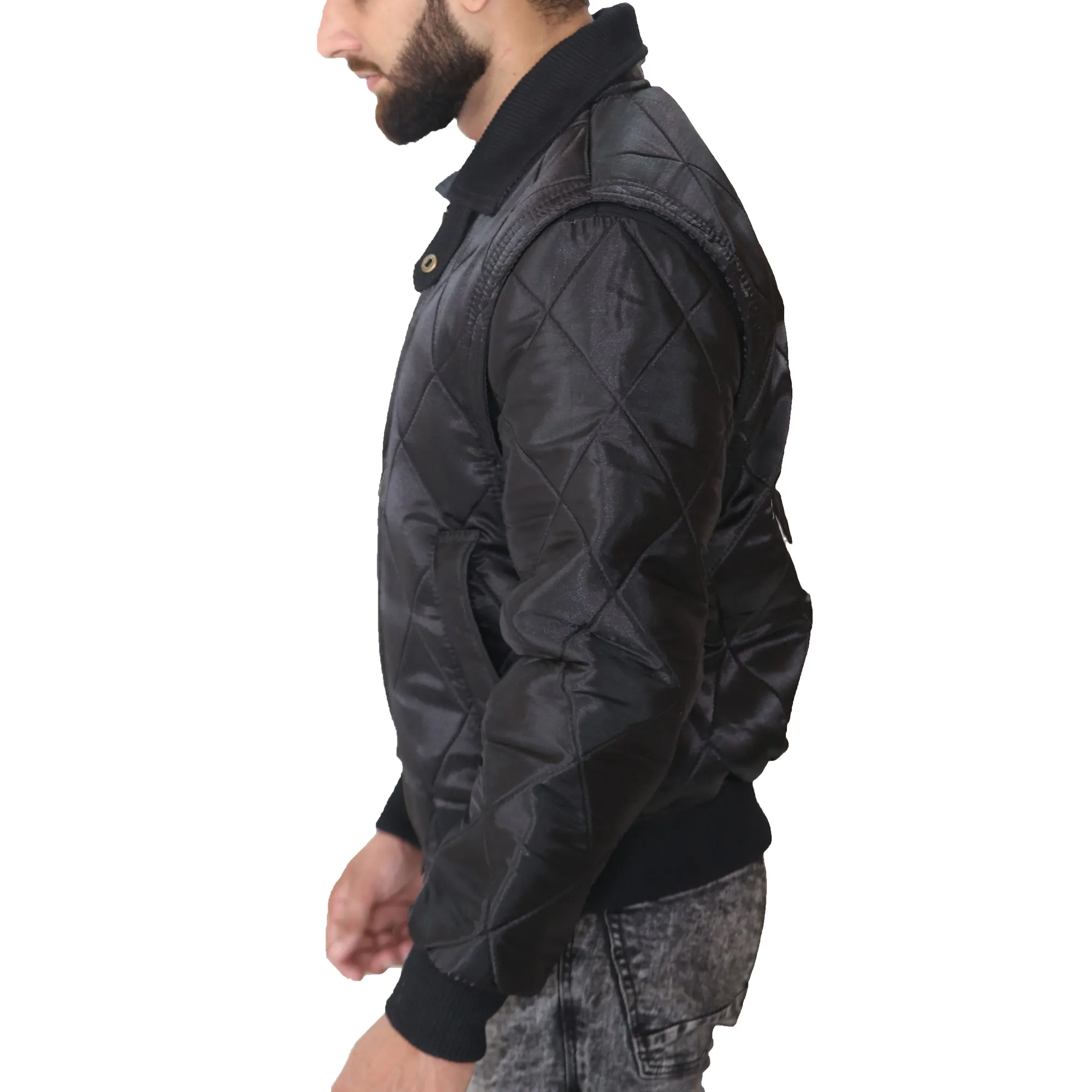 Mens Ryan Gosling Black Satin Drive Scorpion Jacket