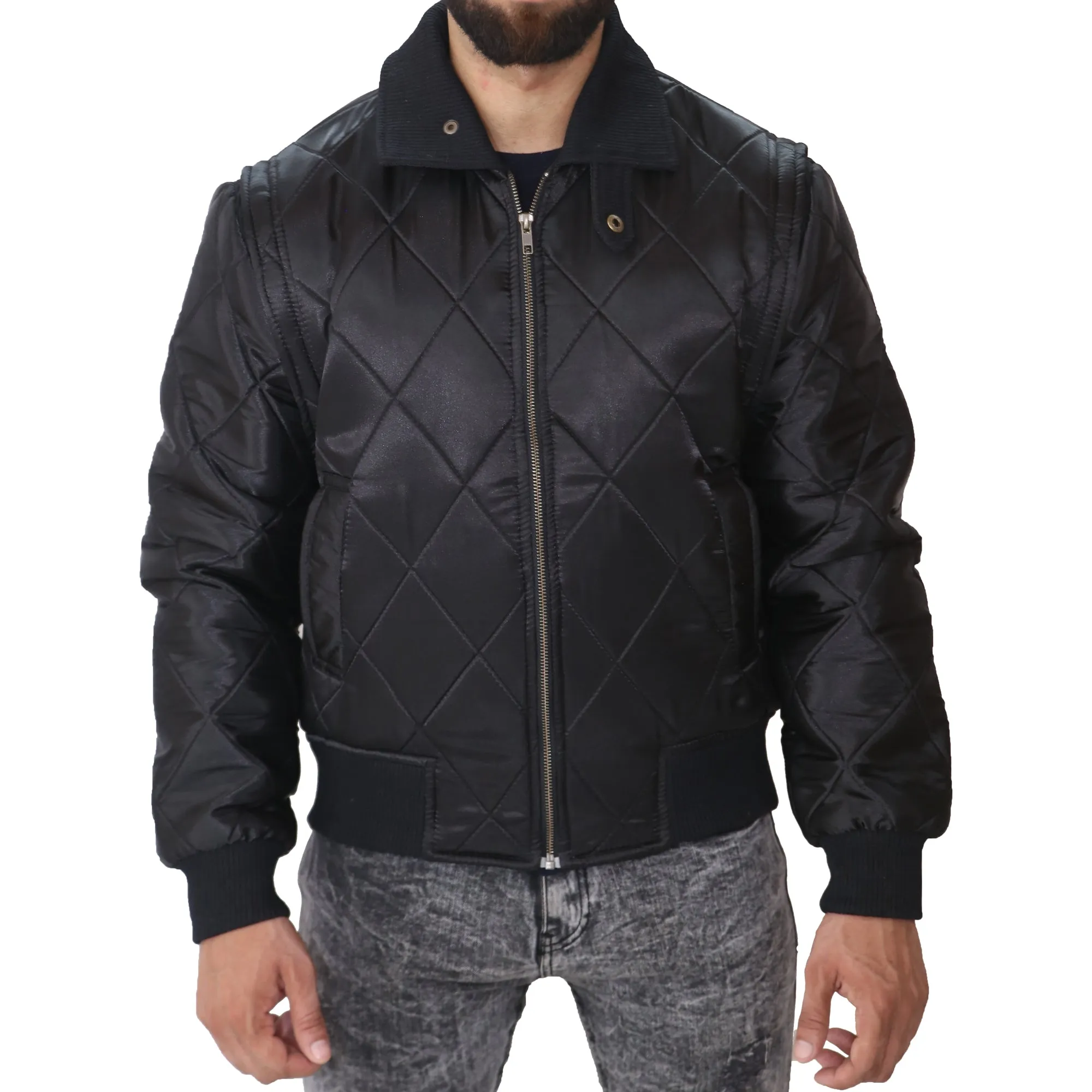 Mens Ryan Gosling Black Satin Drive Scorpion Jacket