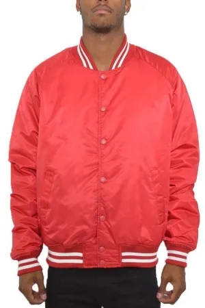 Mens Solid Color Varsity Jackets