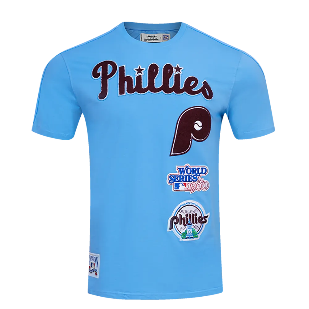 MLB PHILADELPHIA PHILLIES RETRO CLASSIC MEN'S STRIPED TOP (UNIVERSITY BLUE)