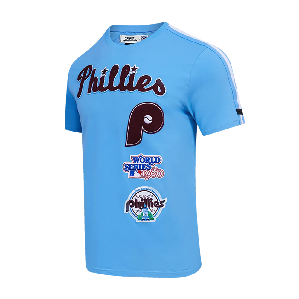 MLB PHILADELPHIA PHILLIES RETRO CLASSIC MEN'S STRIPED TOP (UNIVERSITY BLUE)