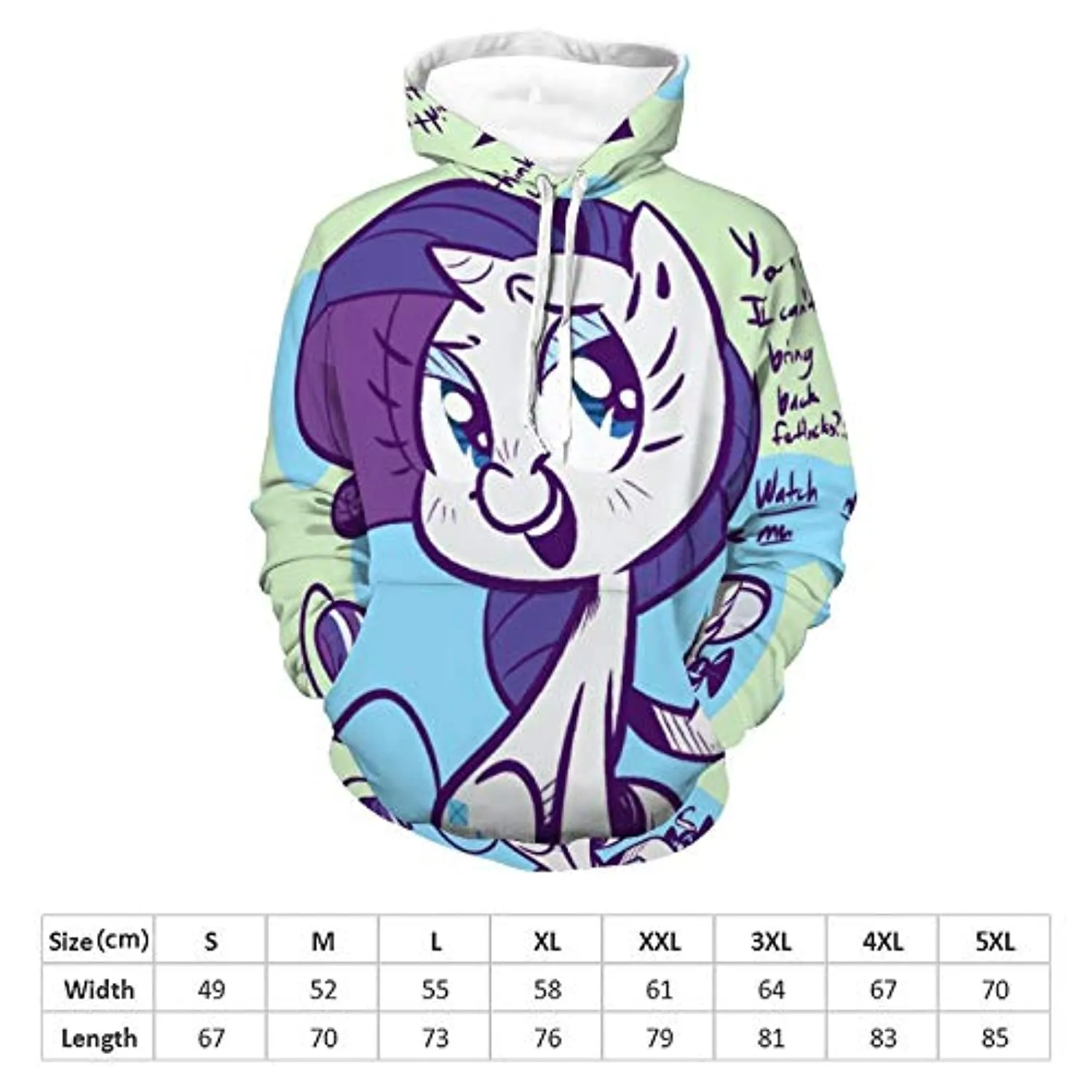My Little Pony Hoodies - Rarity Unisex 3D Print Casual Pullover Sweater