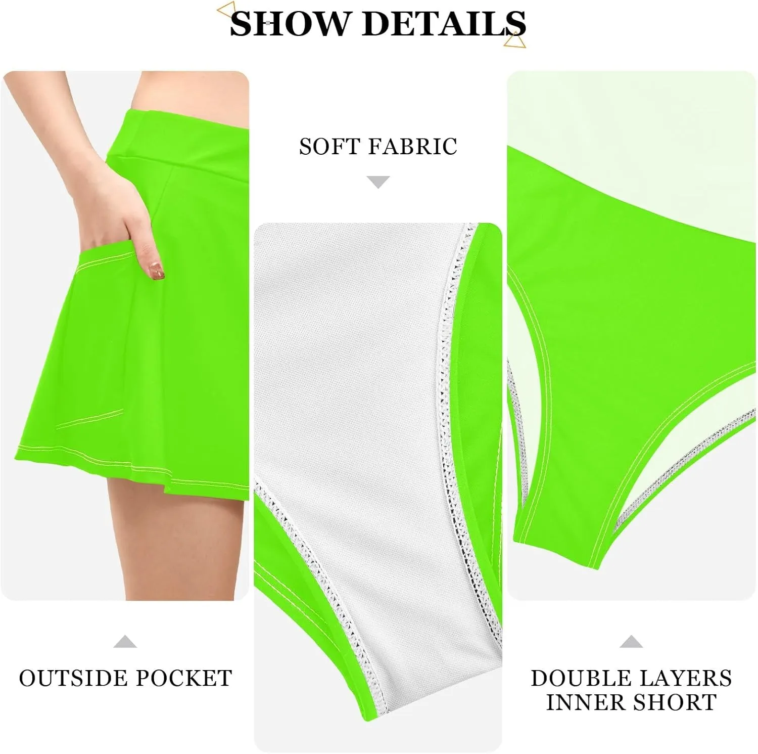 ODAWA Alice Blue Swim Skirt Women's Swim Skirt with Pocket Swim Skirts for Women