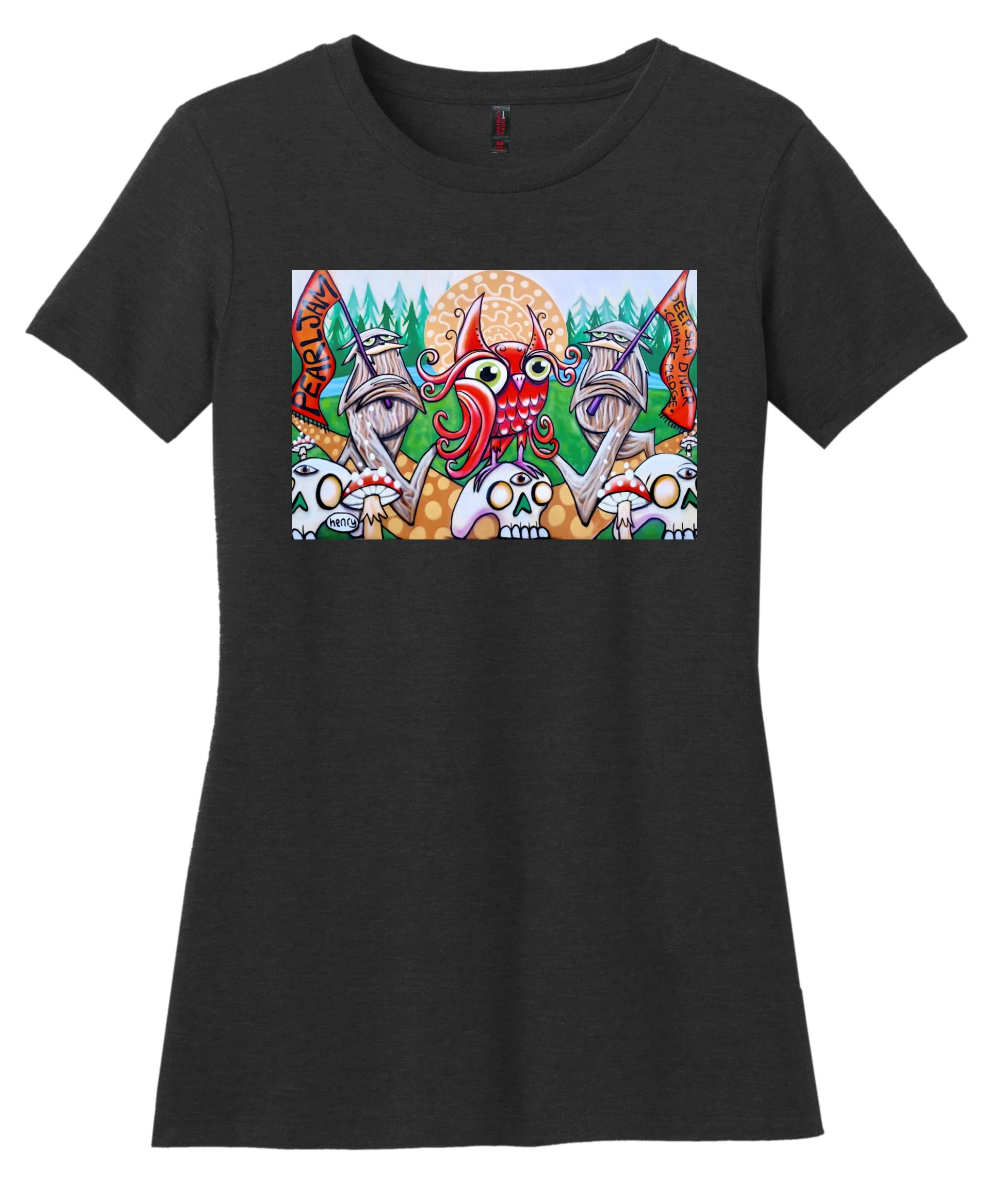 Pearl Jam Mural #2 | Feminine cut T-Shirt | Wearable Art by "Henry"