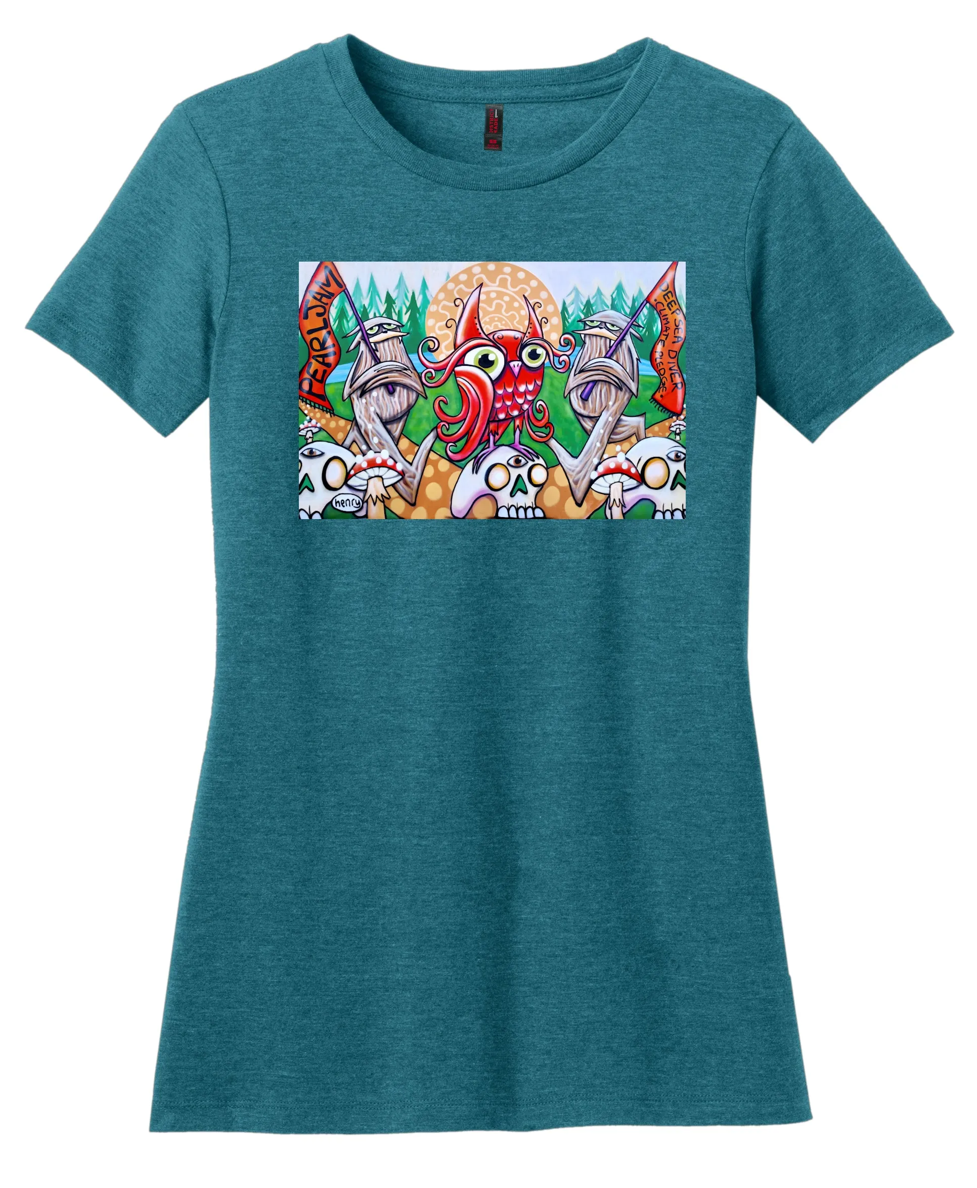 Pearl Jam Mural #2 | Feminine cut T-Shirt | Wearable Art by "Henry"