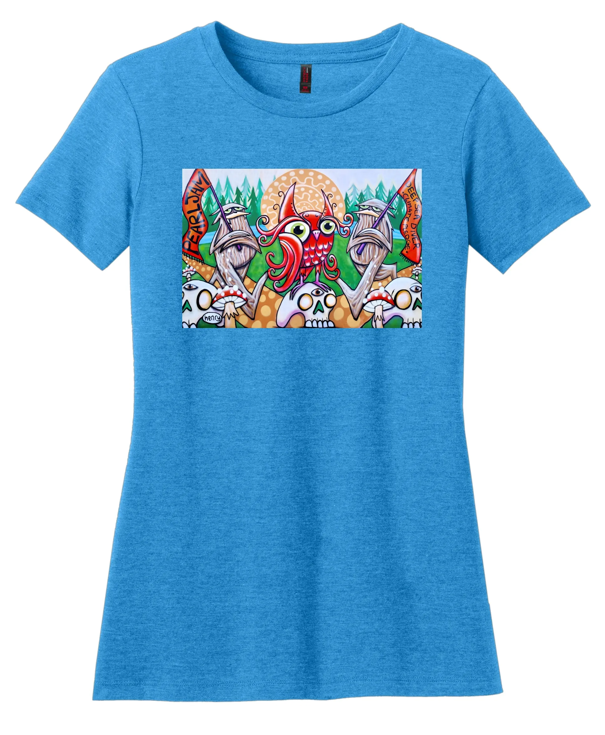 Pearl Jam Mural #2 | Feminine cut T-Shirt | Wearable Art by "Henry"