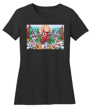 Pearl Jam Mural #2 | Feminine cut T-Shirt | Wearable Art by "Henry"