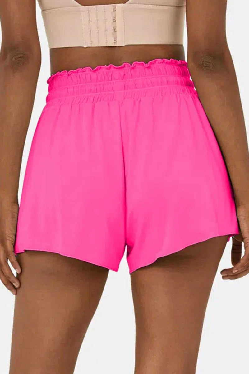 Petal Wrap Flowy Swim Shorts
