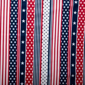 Printed Soft Knit - JAMAS - Stripes / Stars - Red